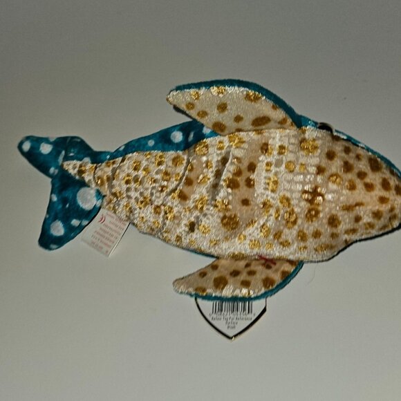 Ty Beanie Babies Poseidon Whale Shark Plush 7" Stuffed Animal Toy 2001 w/ TAG - Picture 4 of 9